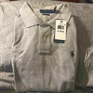 Grey Polo Short Sleeve Shirt XL Boys